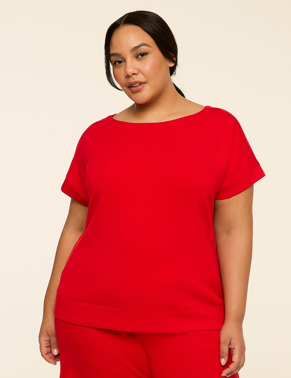 LIVI Ribbed Journey Boatneck Top Product Image 1