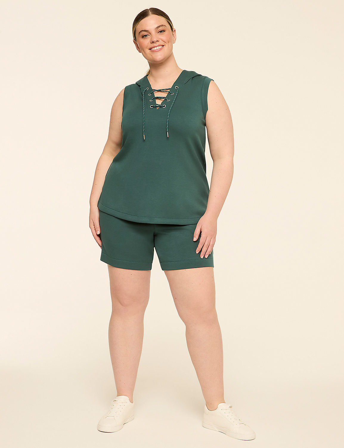LIVI Journey Lace-Up Hooded Tank Product Image 5