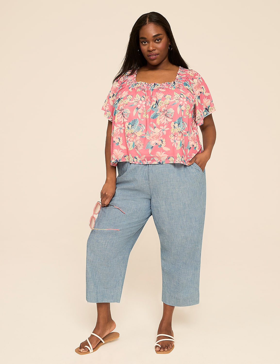 Smocked Square-Neck Top Product Image 3