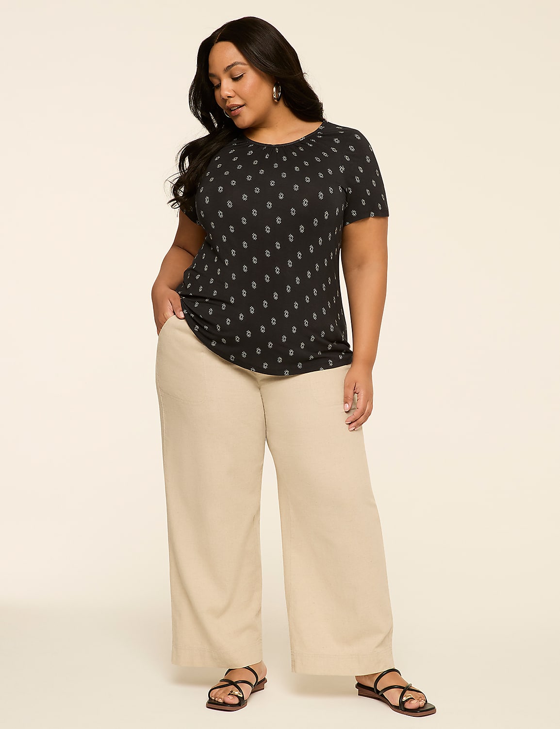 DreamFeel Short-Sleeve Crew-Neck Top Product Image 3