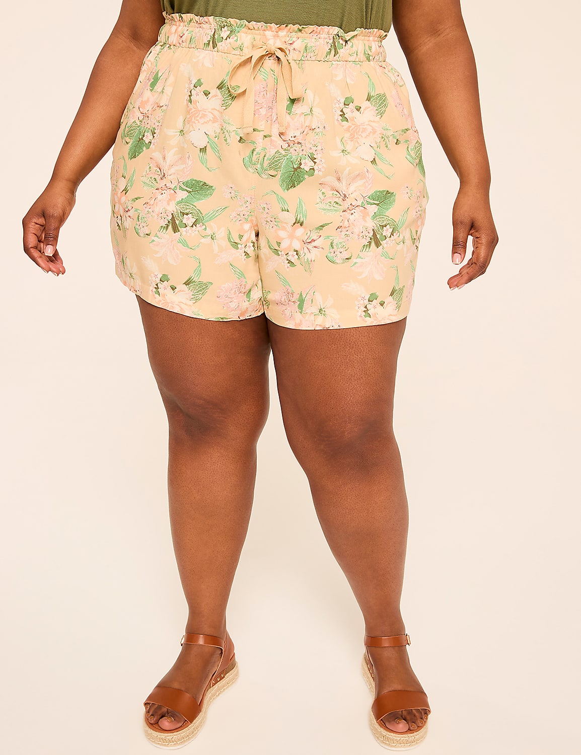 Printed Relaxed Pull-On 5" Short Product Image 1