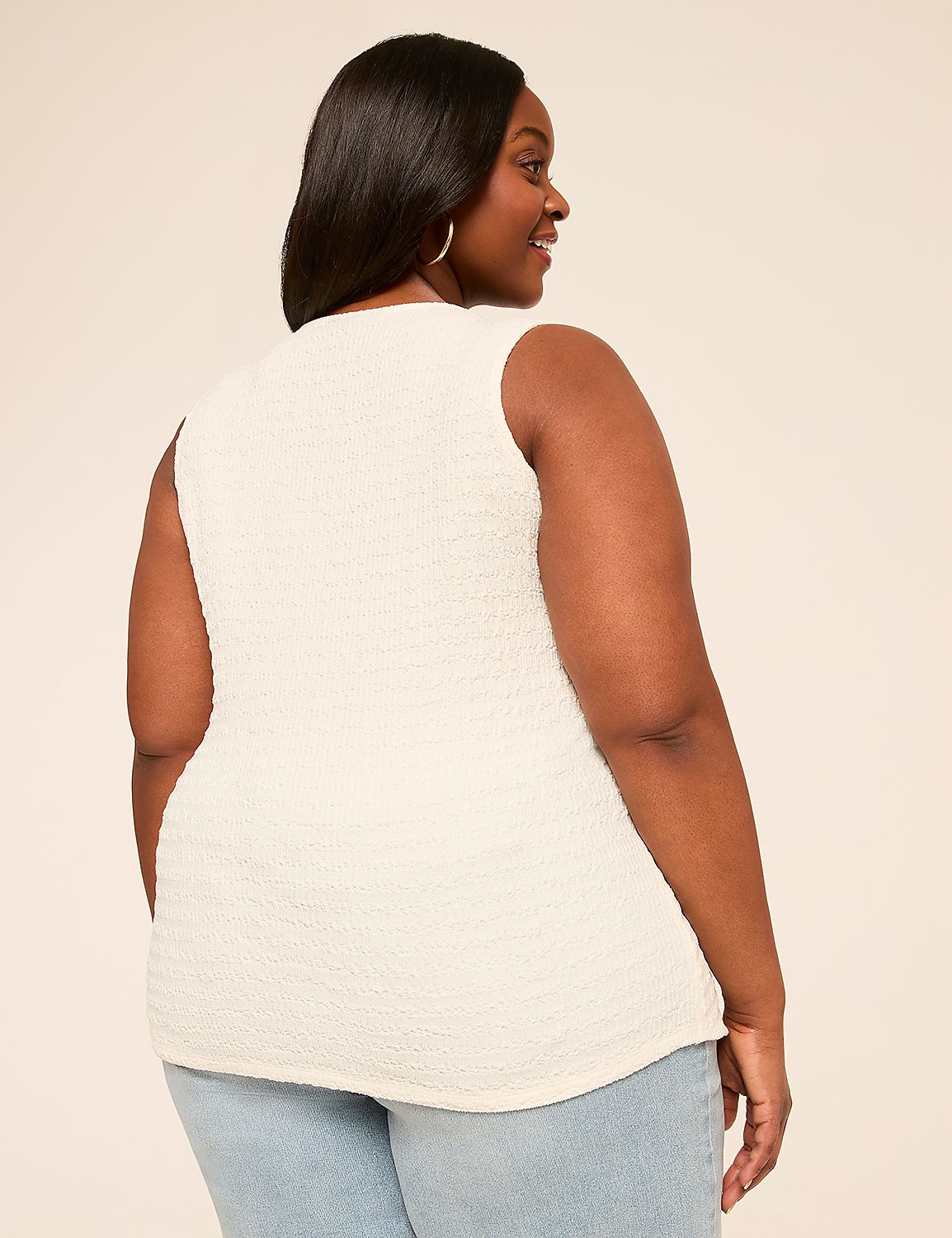 Textured Button-Front Vest Product Image 6