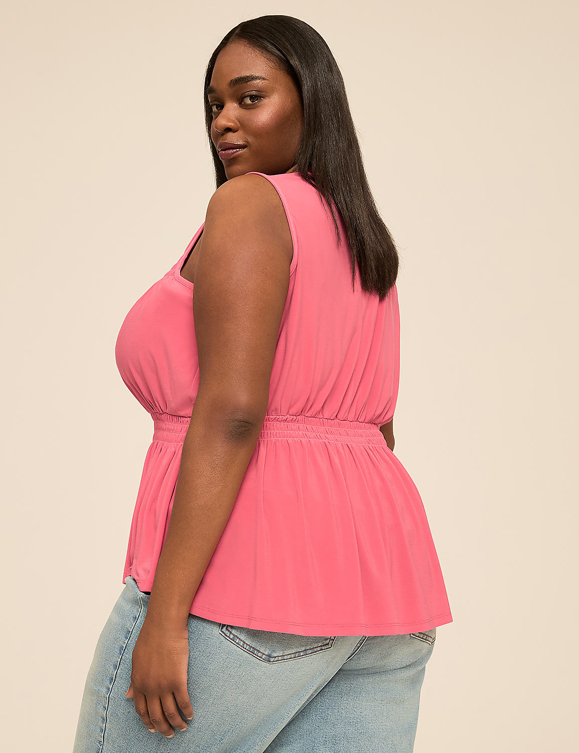 Smocked Peplum Tank Product Image 2