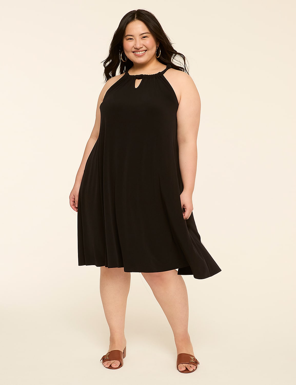 Knotted Halter-Neck Short Dress Product Image 1