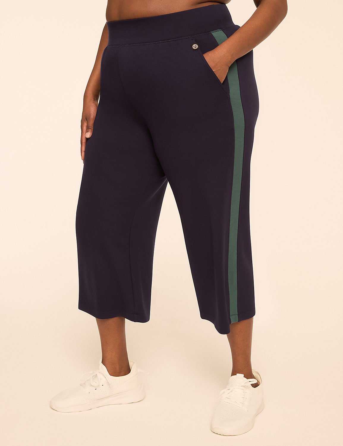 LIVI Journey Relaxed Straight Colorblock Capri Product Image 1
