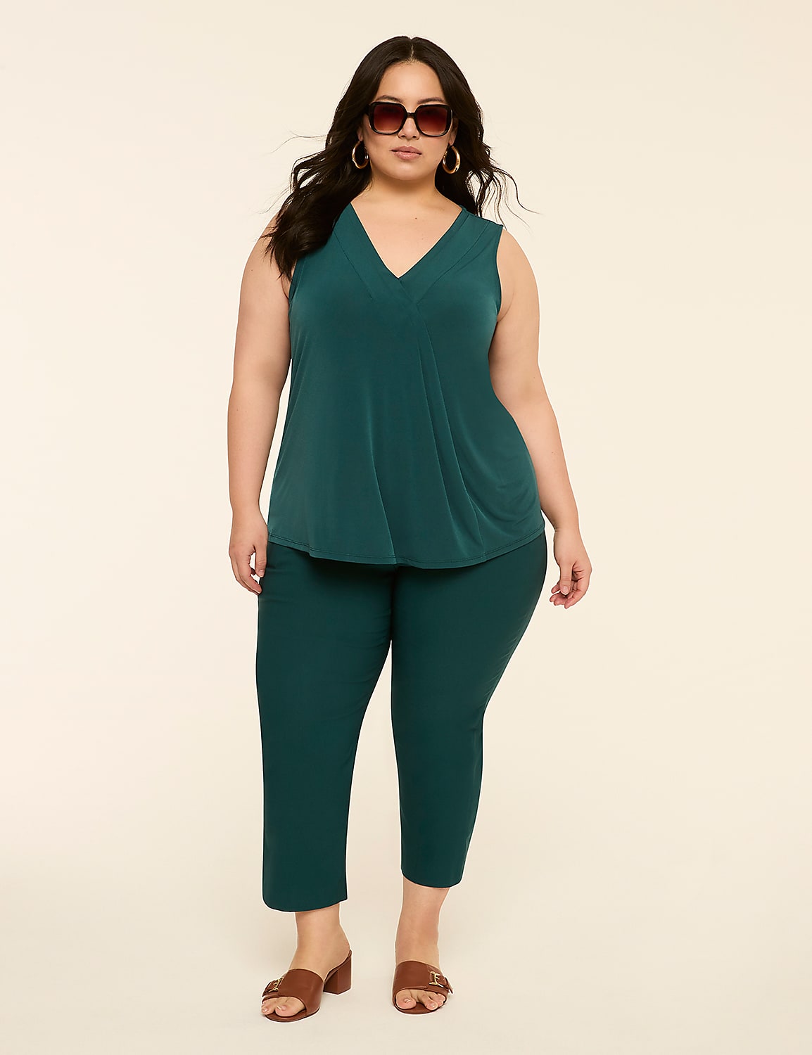 Swing Sleeveless Pleat-Front Top Product Image 3