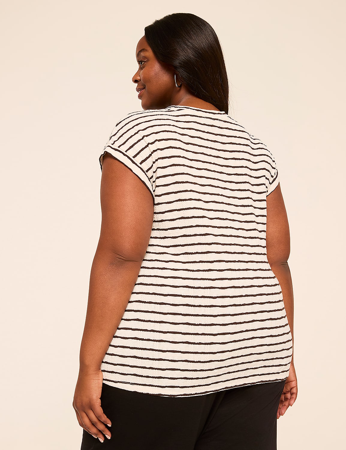 Dolman-Sleeve Textured Knit Top Product Image 2