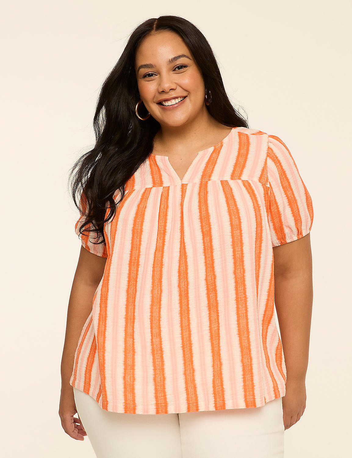 Swing Puff-Sleeve Popover Top Product Image 1