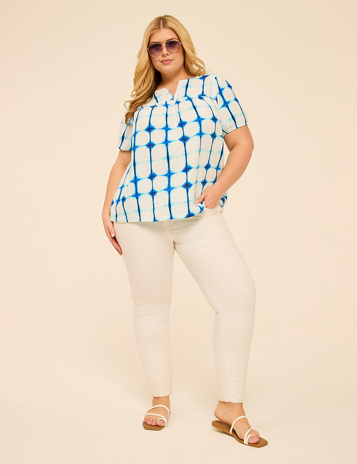 Swing Puff-Sleeve Popover Top Product Image 3