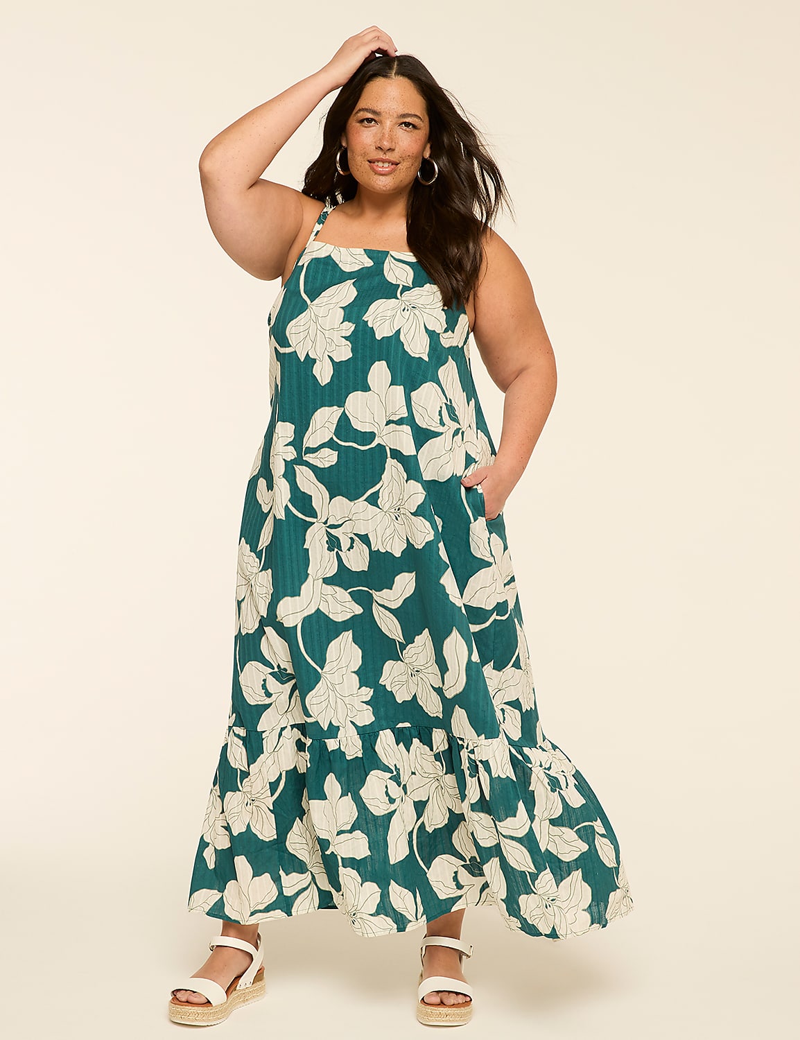 Square-Neck Maxi Dress Product Image 1