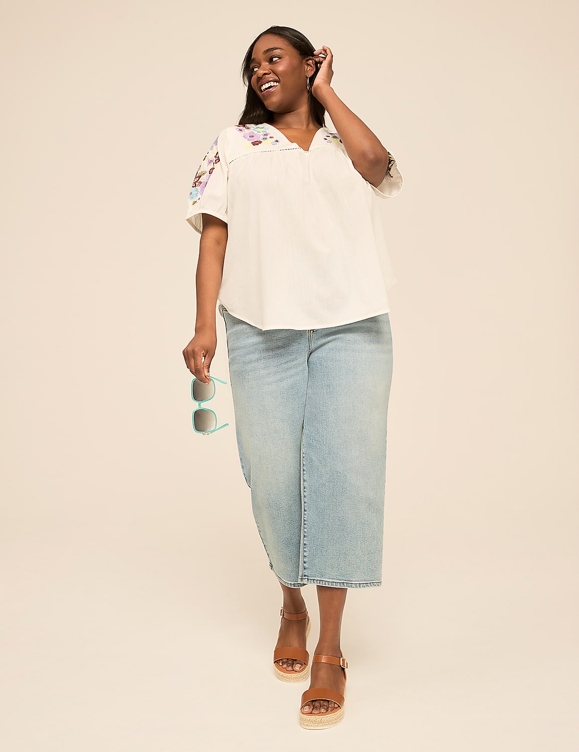 Perfect Sleeve Babydoll Popover Blouse Product Image 3