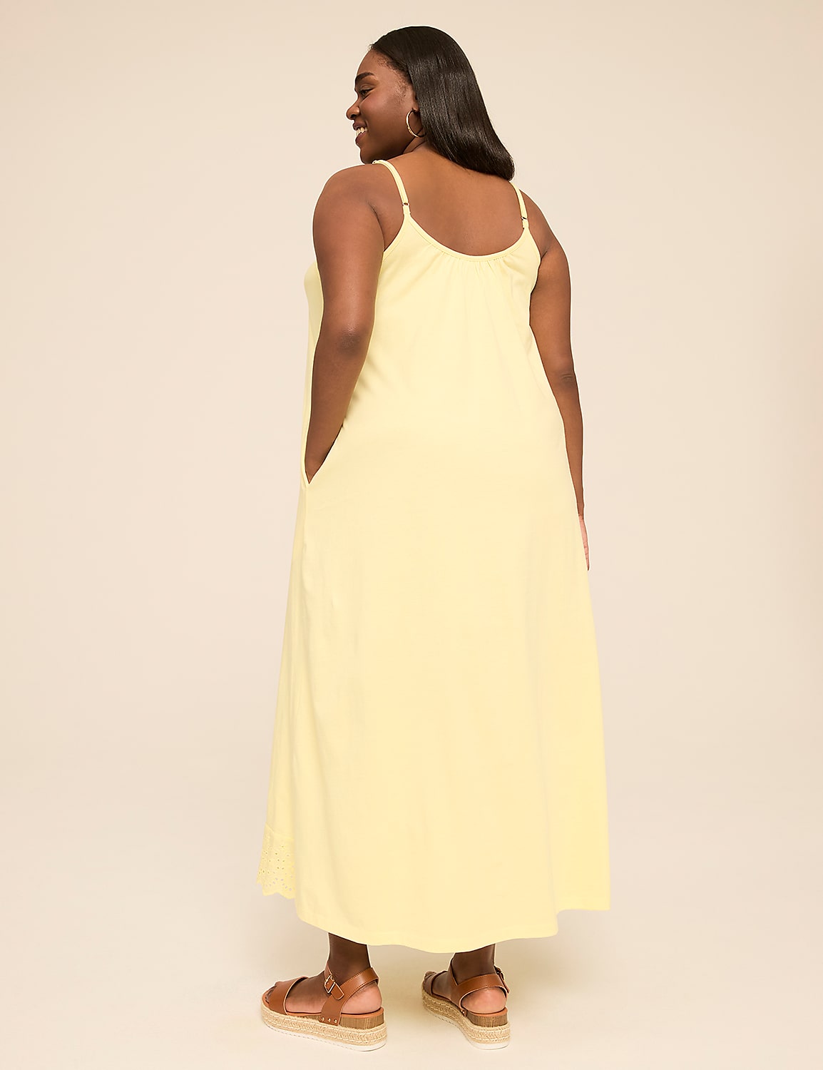 Eyelet-Hem Maxi Dress Product Image 2