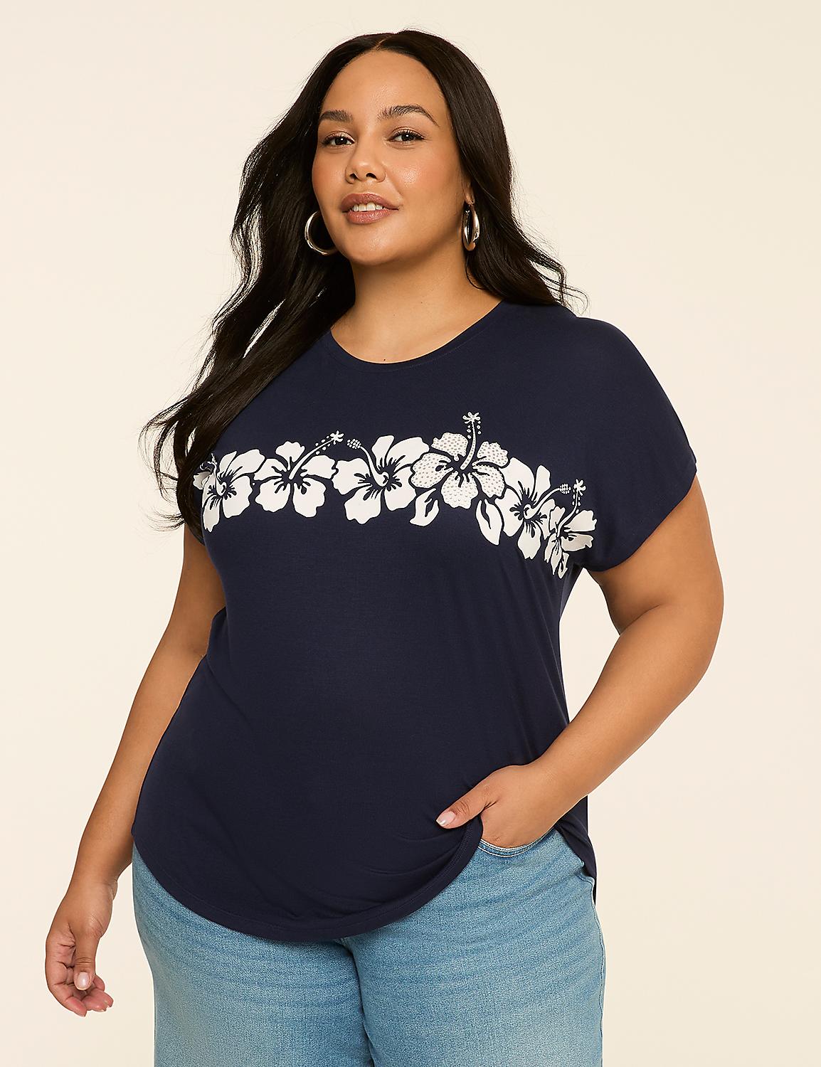 Tropical Florals Graphic Tee Product Image 1
