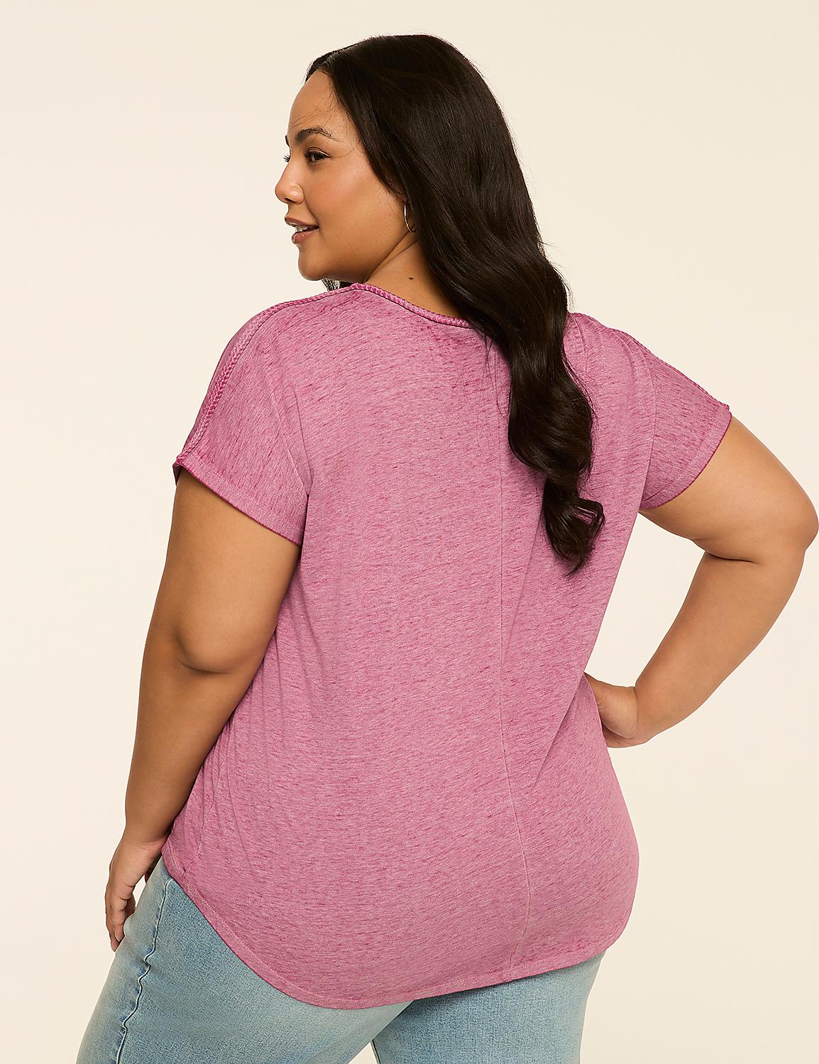 Braided-Neck Blessed Graphic Tee Product Image 2