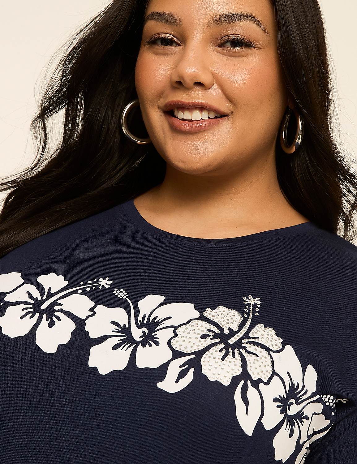 Tropical Florals Graphic Tee Product Image 4