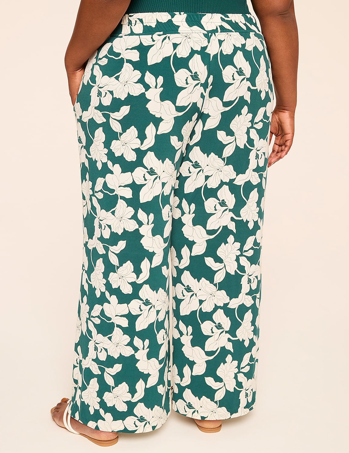 Matte Jersey Pull-On Wide Leg Pant Product Image 2