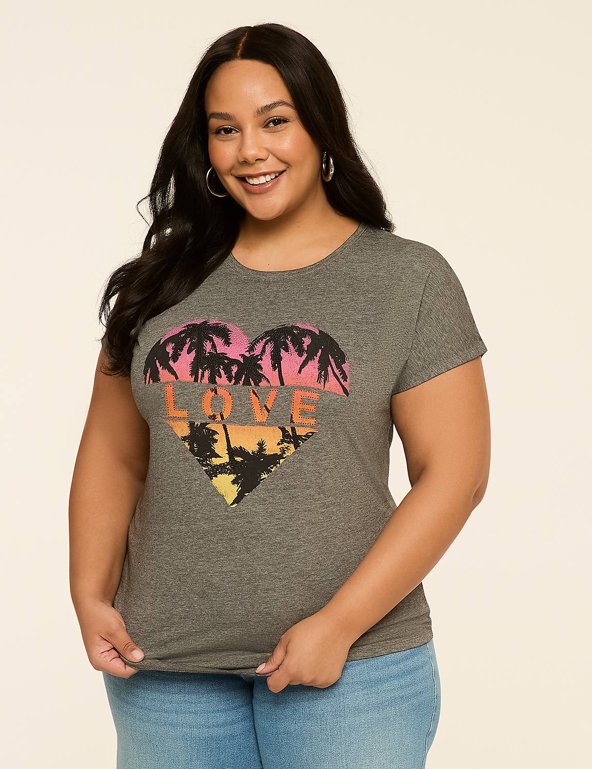 Tropical Love Graphic Tee Product Image 1