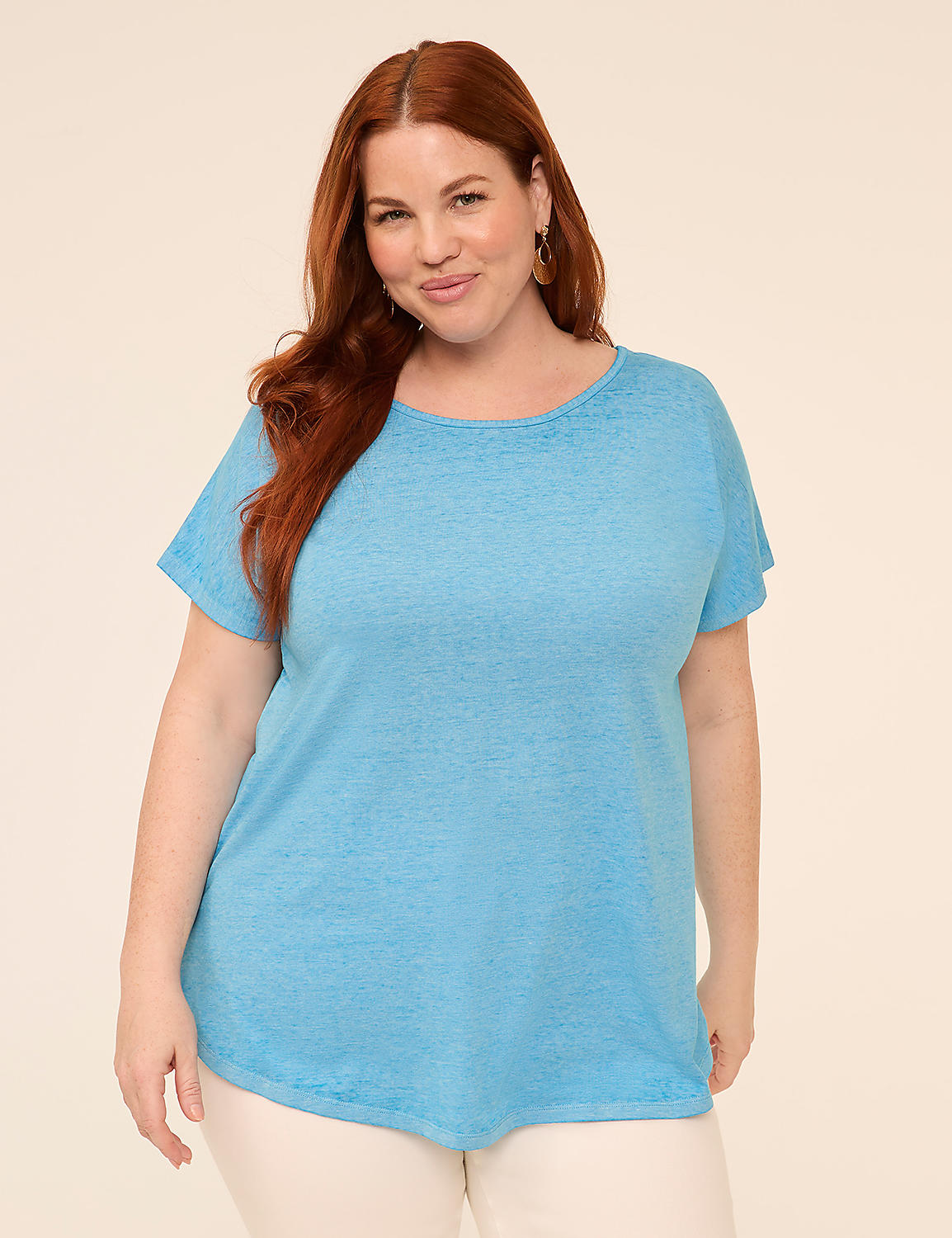 Scoop-Neck Strappy-Back Tee Product Image 1