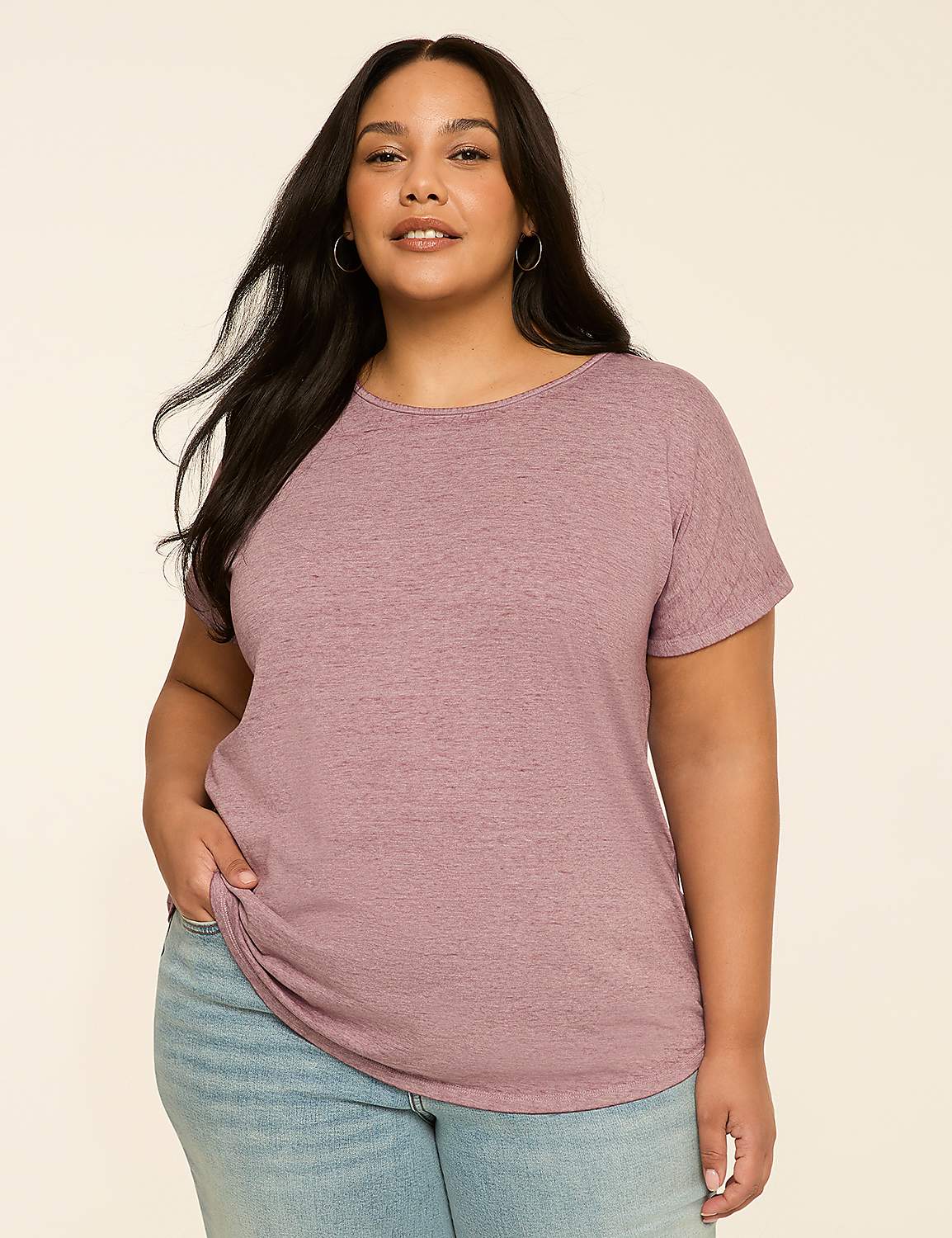 Scoop-Neck Strappy-Back Tee Product Image 1