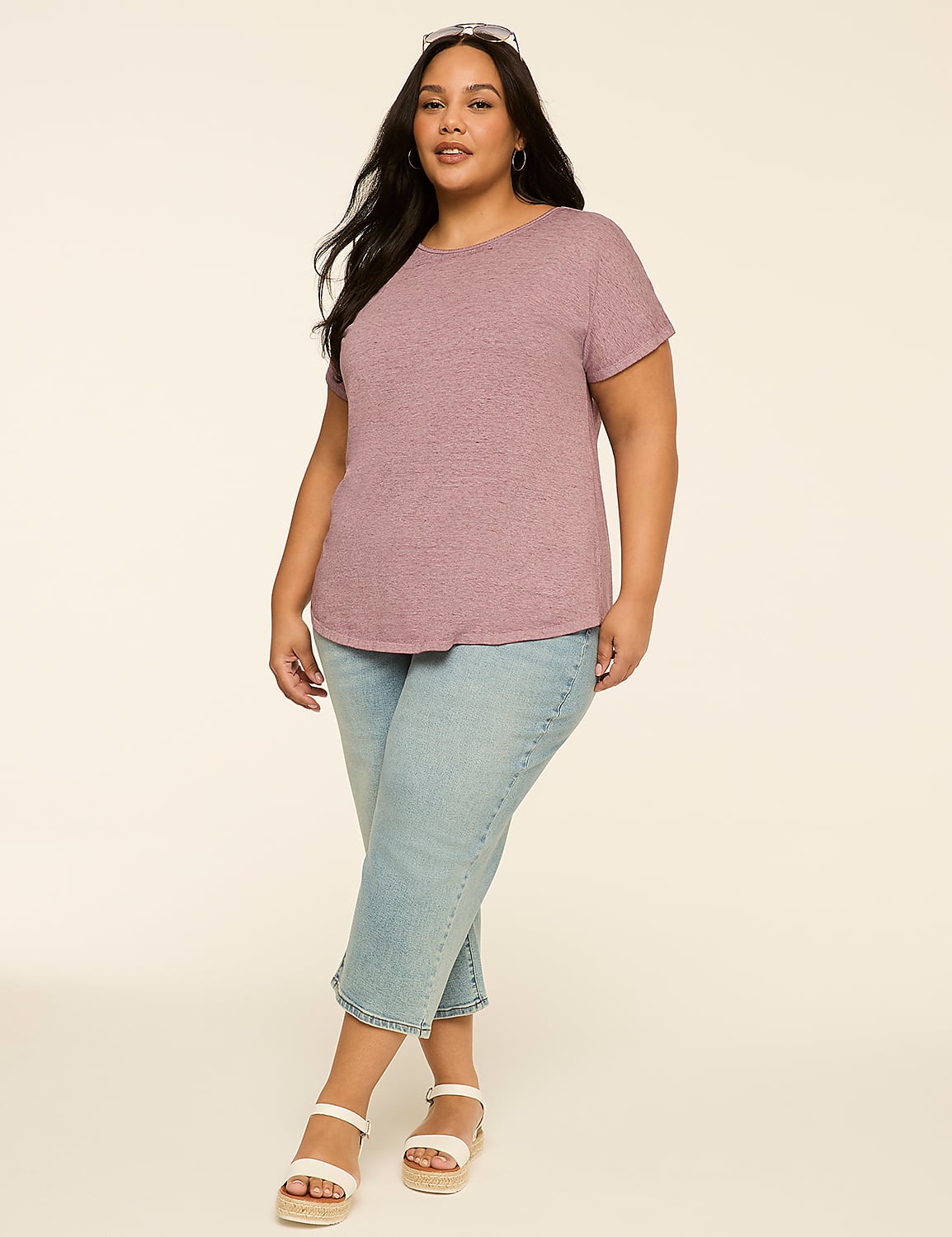 Scoop-Neck Strappy-Back Tee Product Image 3
