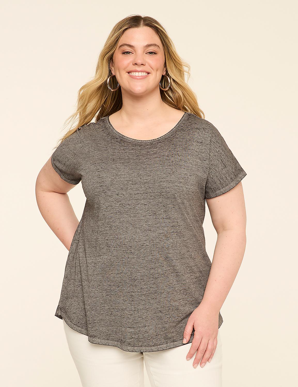 Scoop-Neck Strappy-Back Tee Product Image 1