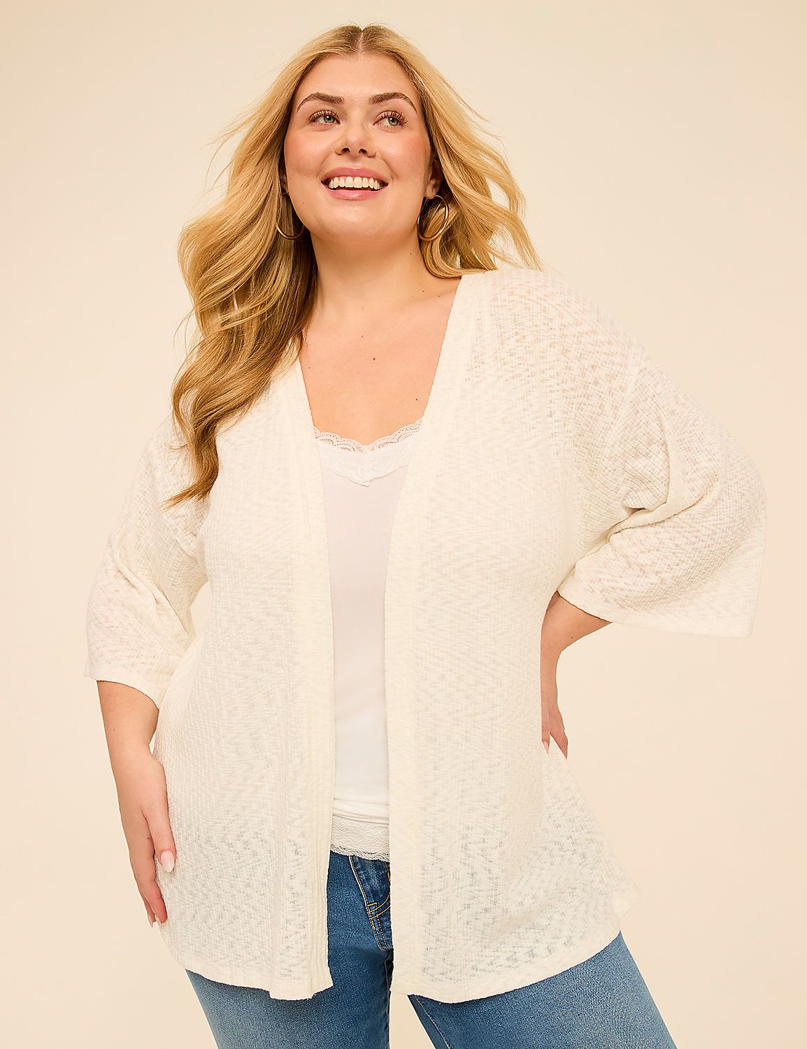 Kimono-Sleeve Open-Front Overpiece Product Image 1