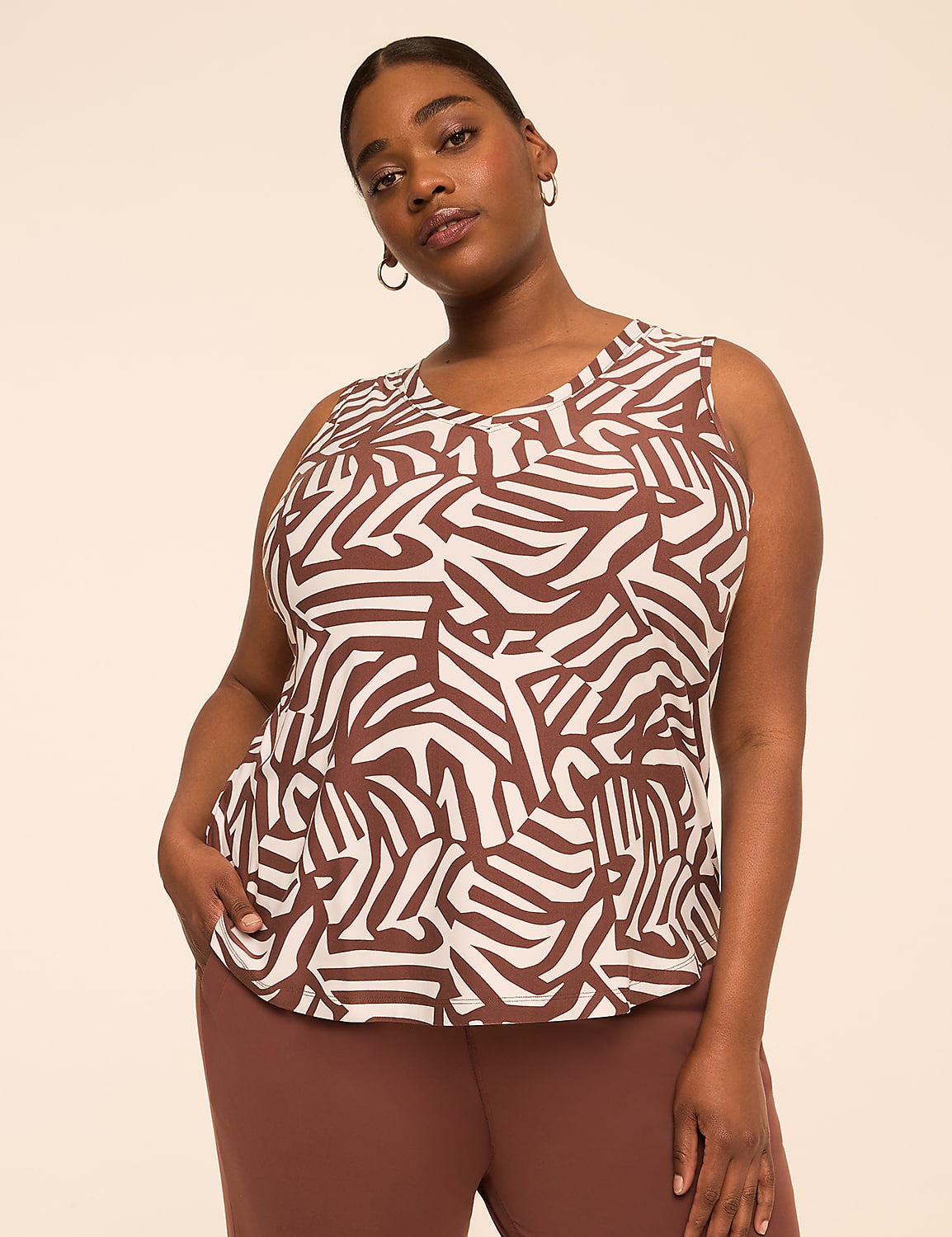 LIVI Soft Ruched-Back Tank Product Image 1