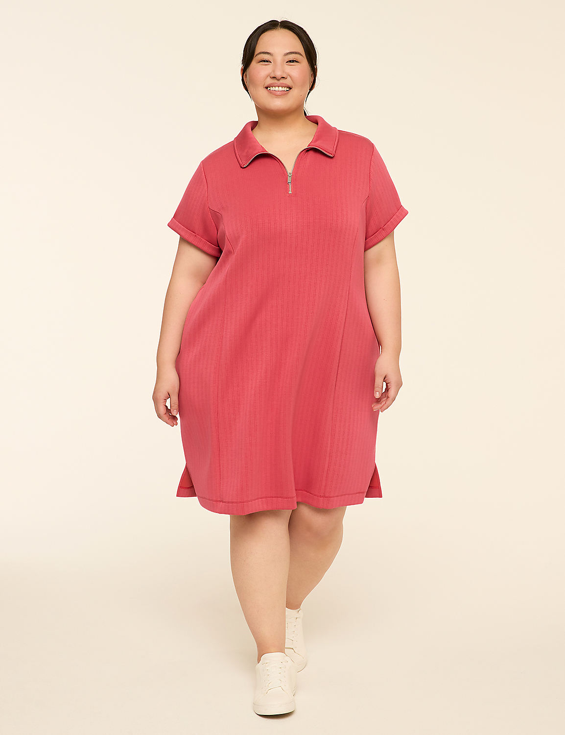 LIVI Wide Rib Journey Half-Zip Dress Product Image 1