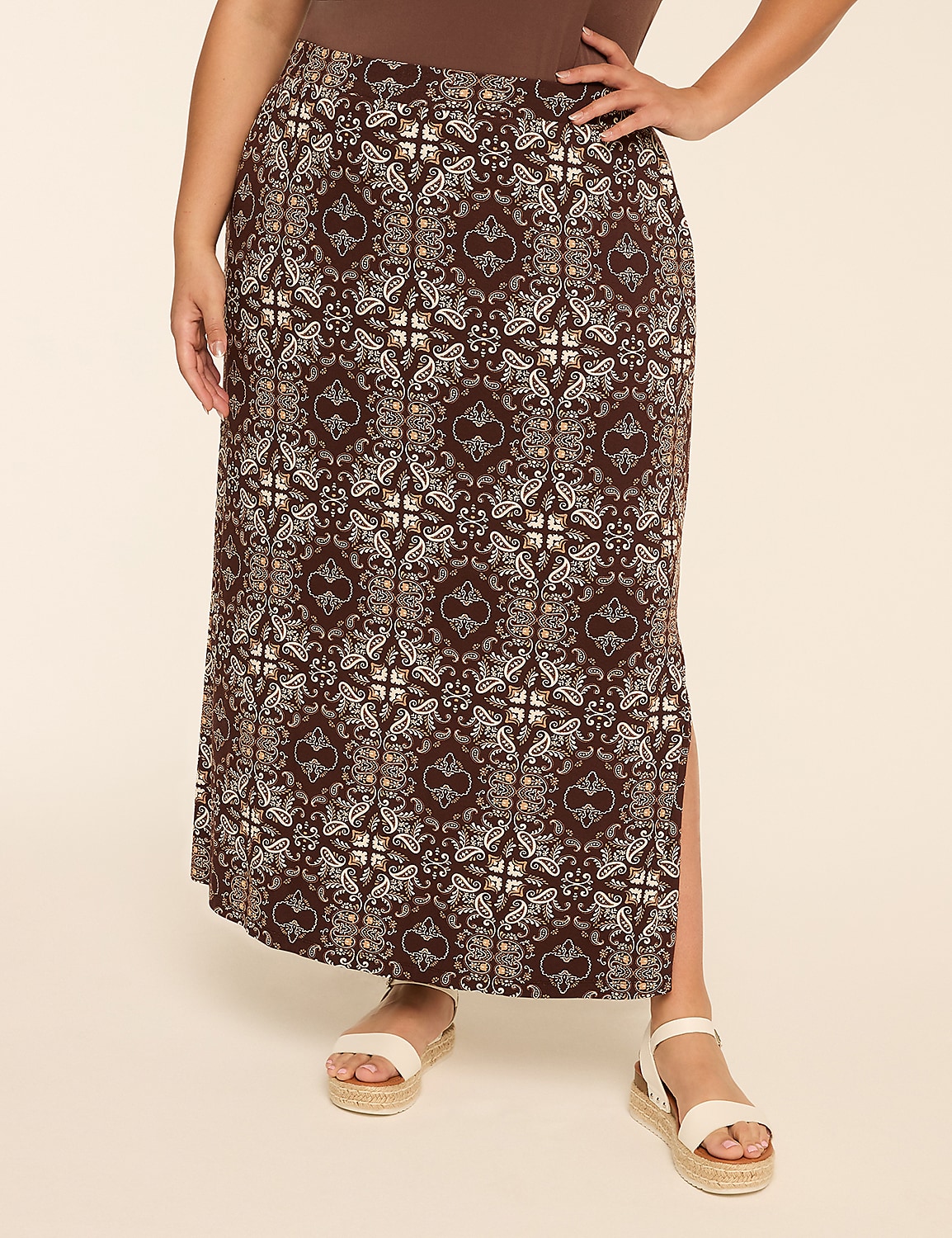 Pull-On Knit Maxi Skirt Product Image 1
