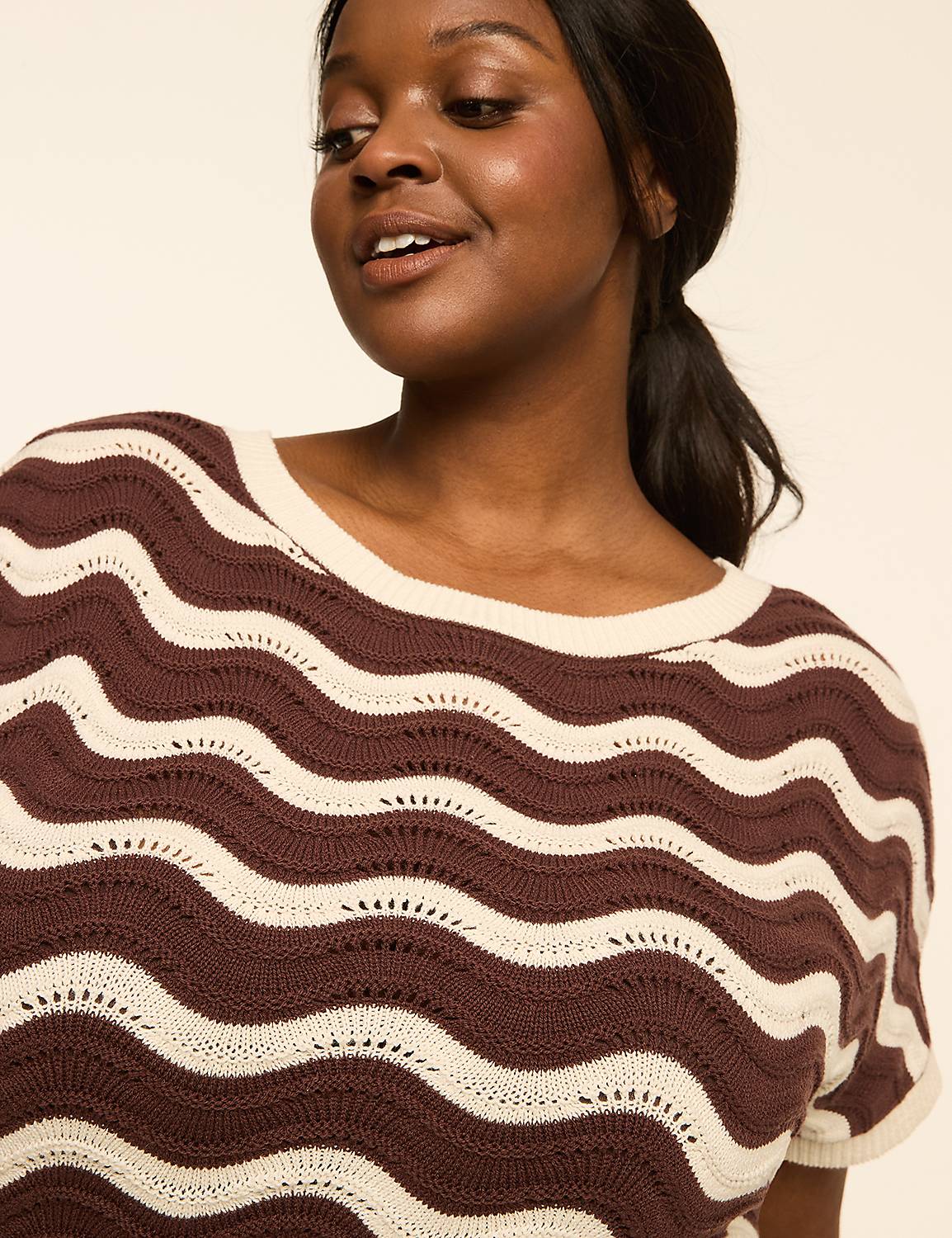 LIVI Textured Dolman-Sleeve Sweater Product Image 4