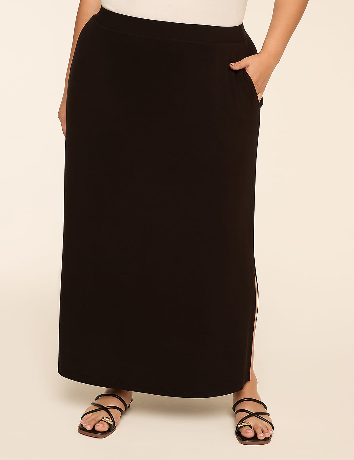 Knit Pull-On Maxi Skirt Product Image 1