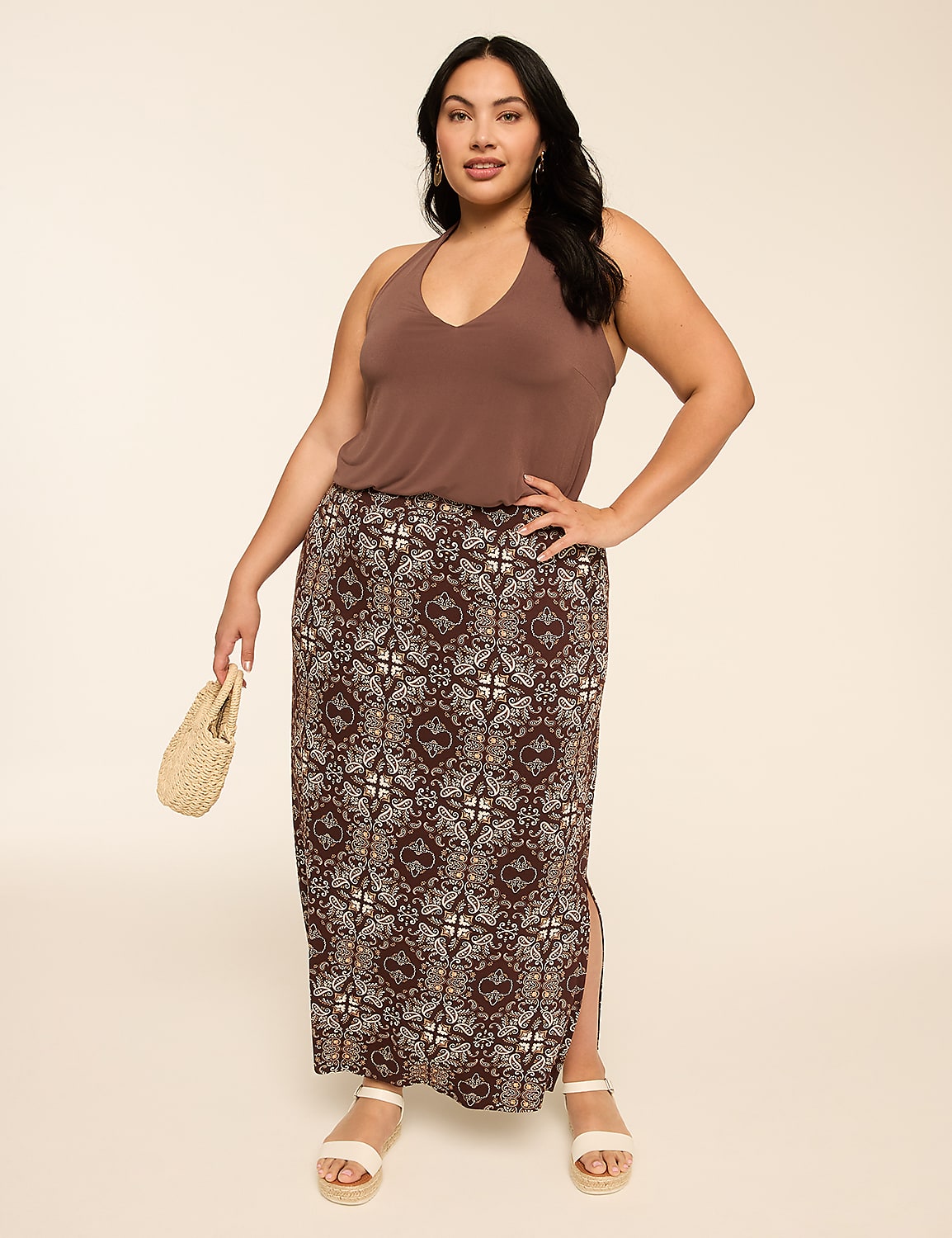 Pull-On Knit Maxi Skirt Product Image 3