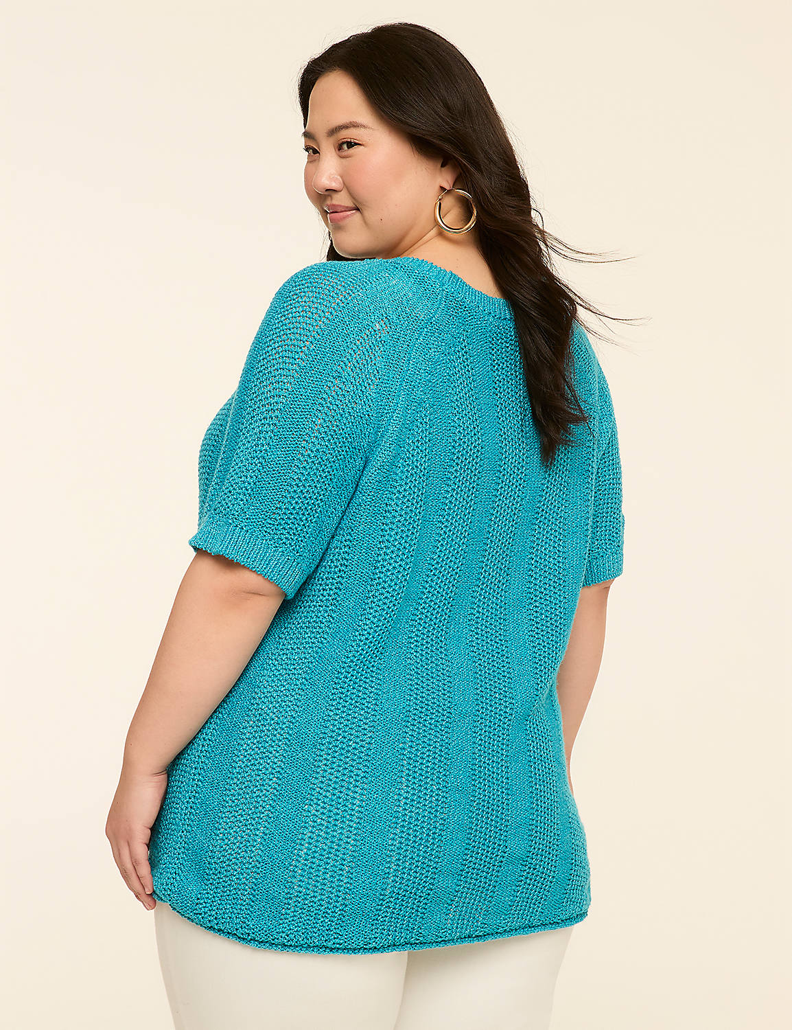 Elbow-Sleeve Pullover Sweater Product Image 5