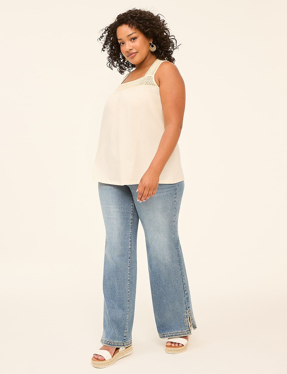 Genius Embroidered Split-Hem Bootcut Jean Product Image 3