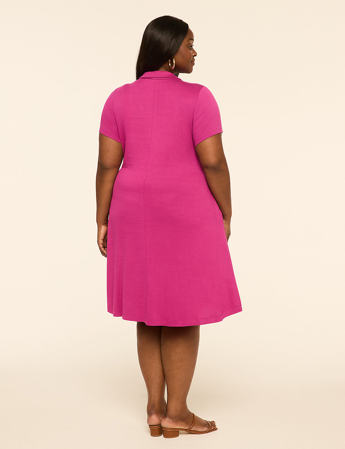 Swing Collared Short Dress Product Image 2
