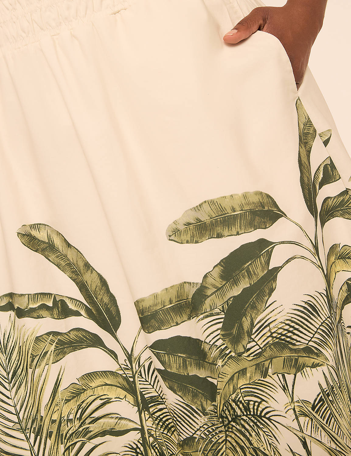 Smocked-Waist Poplin Midi Dress Product Image 3