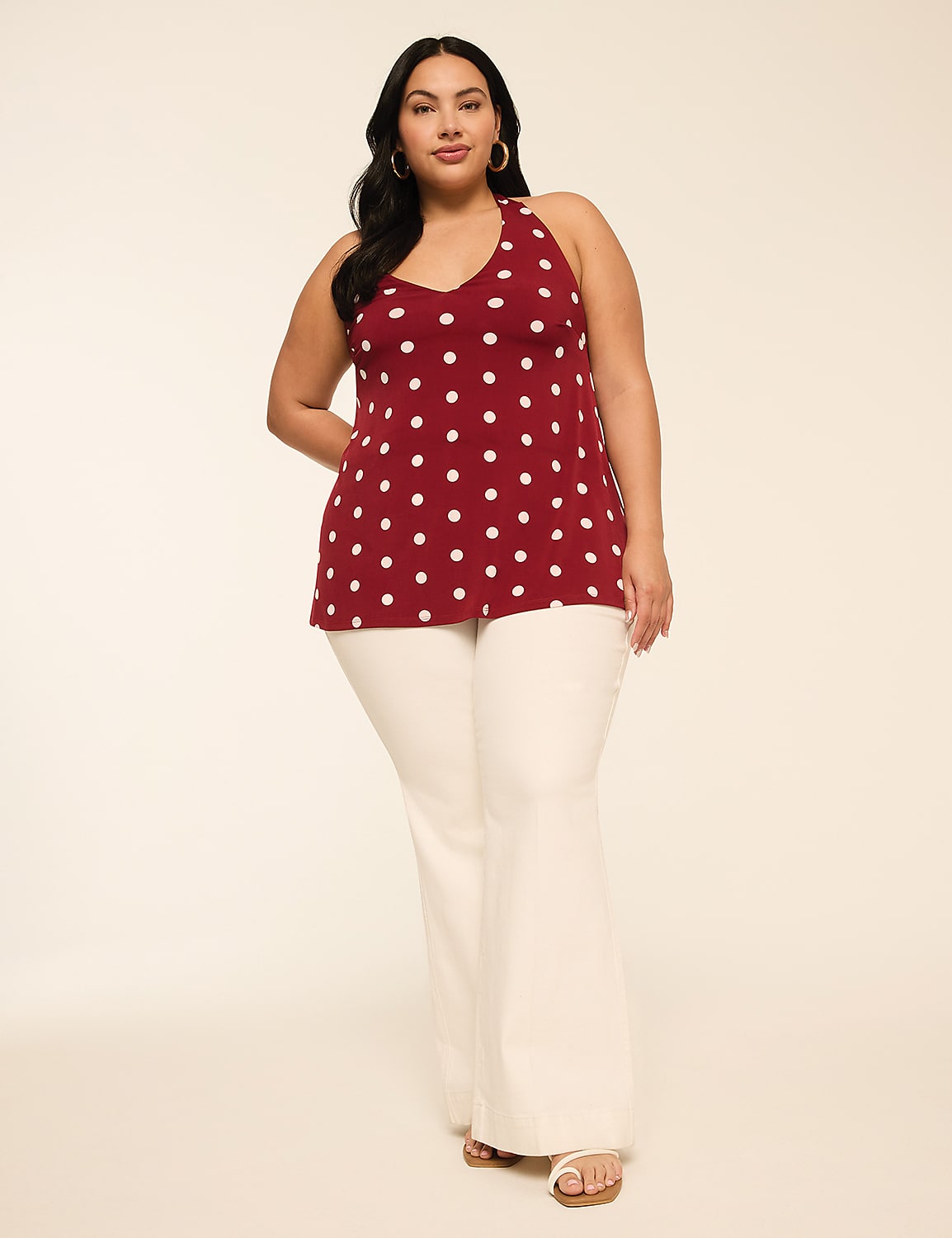 Tie-Neck Halter Top Product Image 3