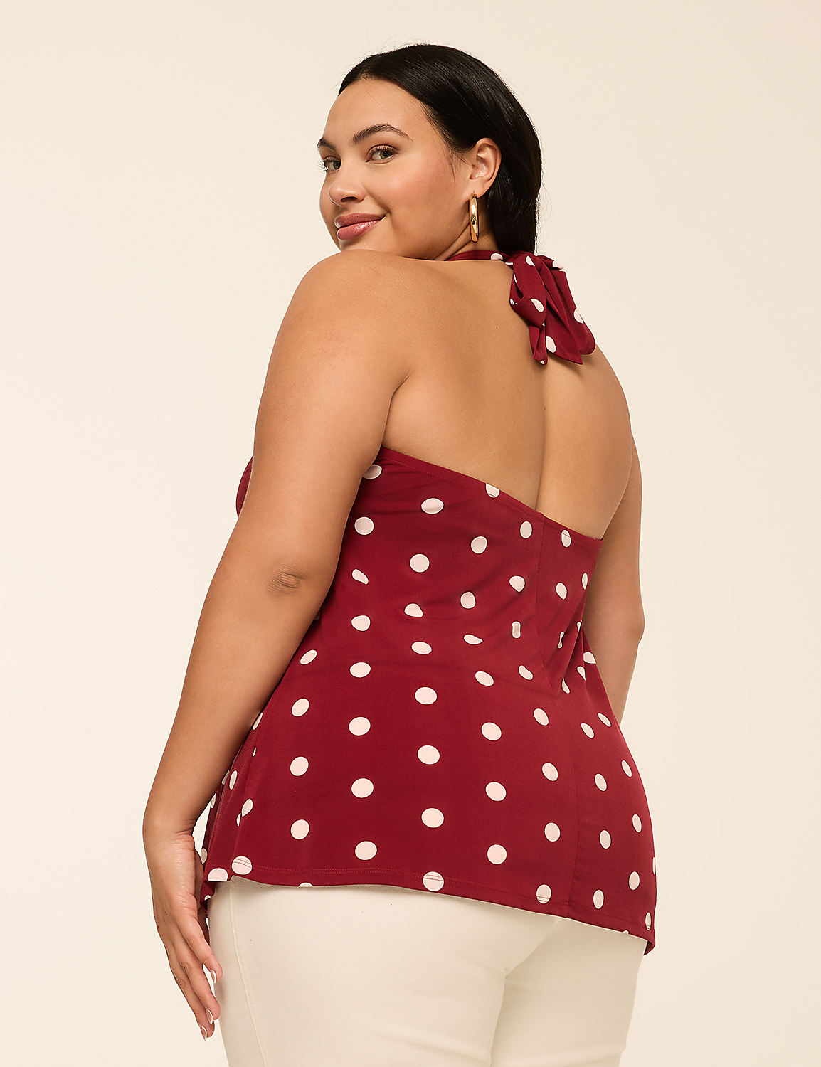 Tie-Neck Halter Top Product Image 2