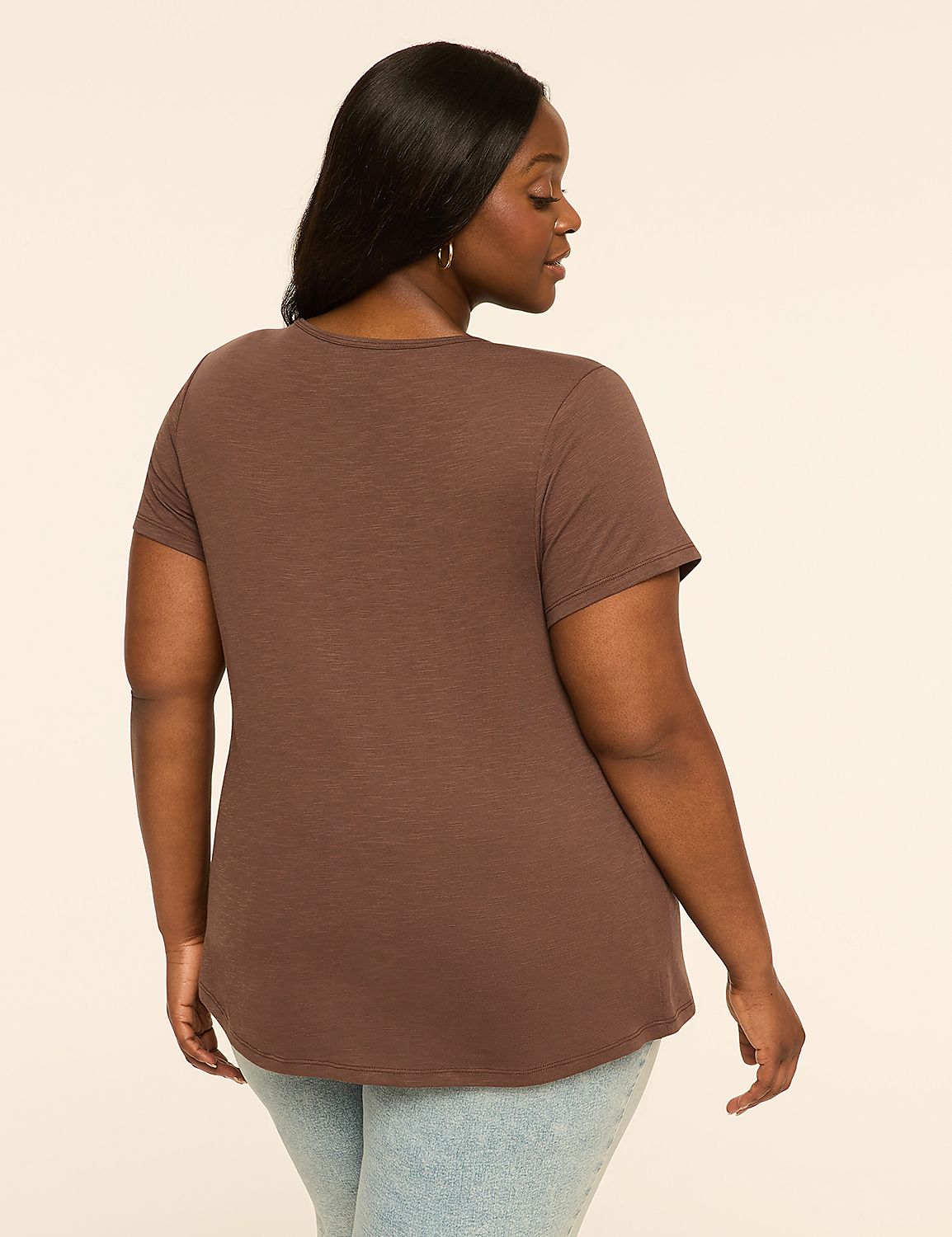 Scoop-Neck Keyhole Top Product Image 2
