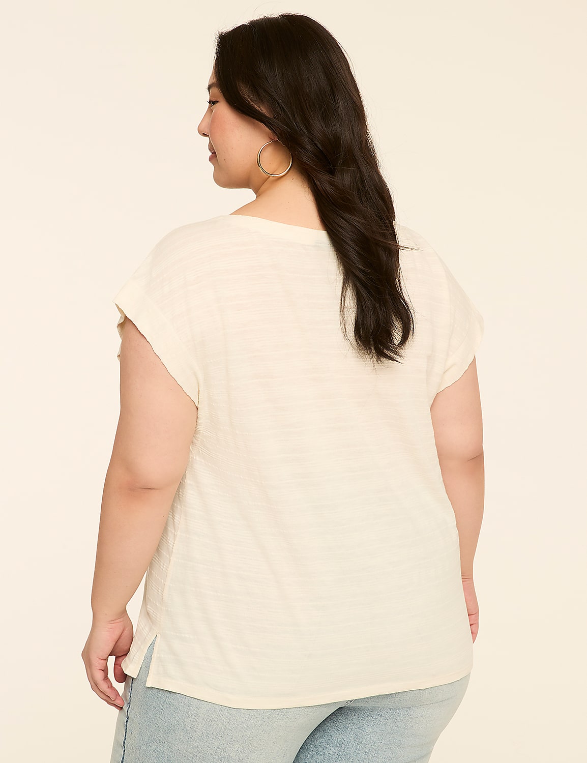 Textured Boatneck Tee Product Image 2