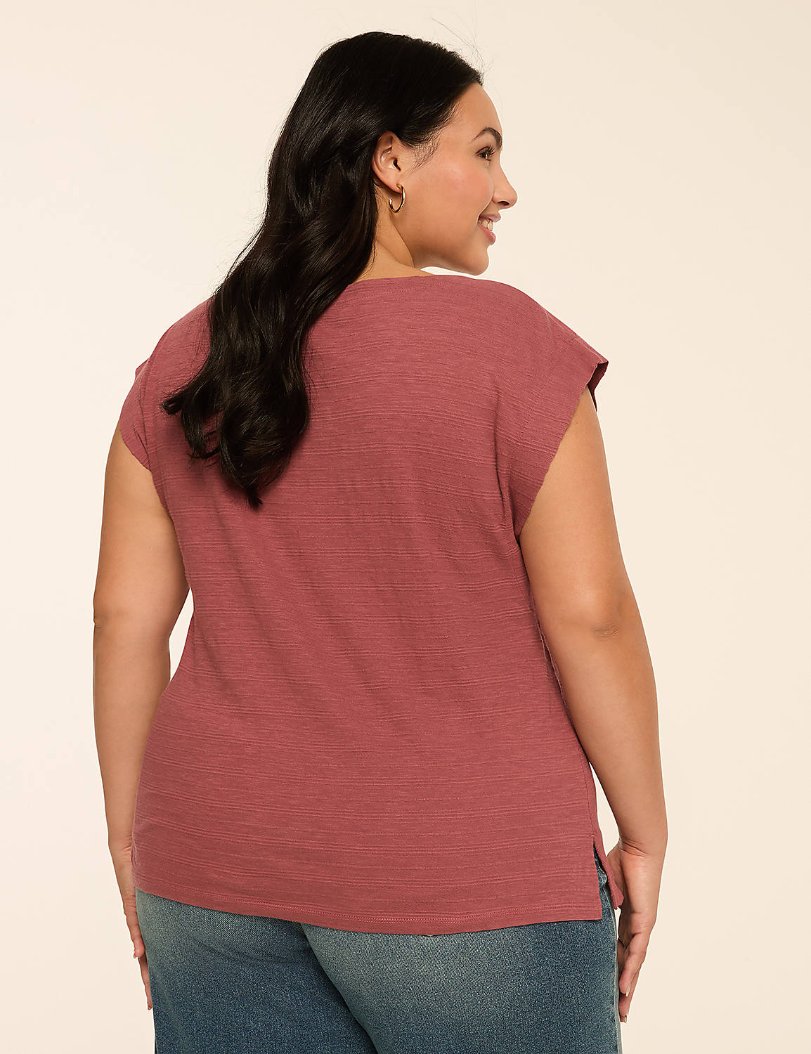 Textured Boatneck Tee Product Image 2