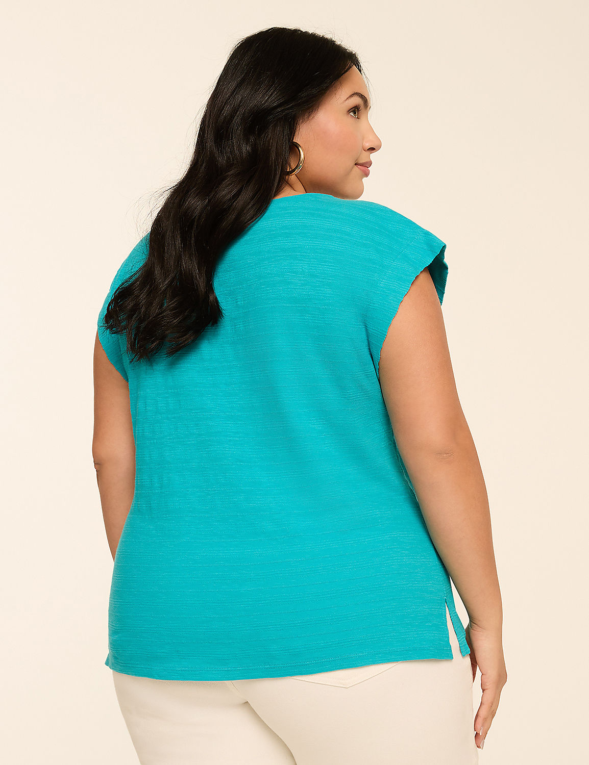 Textured Boatneck Tee Product Image 2