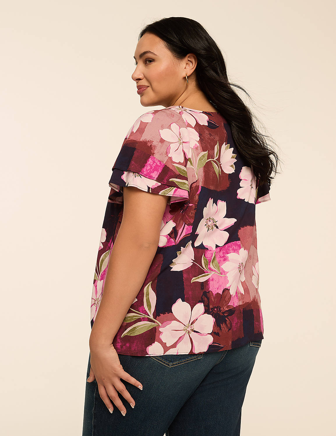 Swing Double Flutter-Sleeve Top Product Image 2