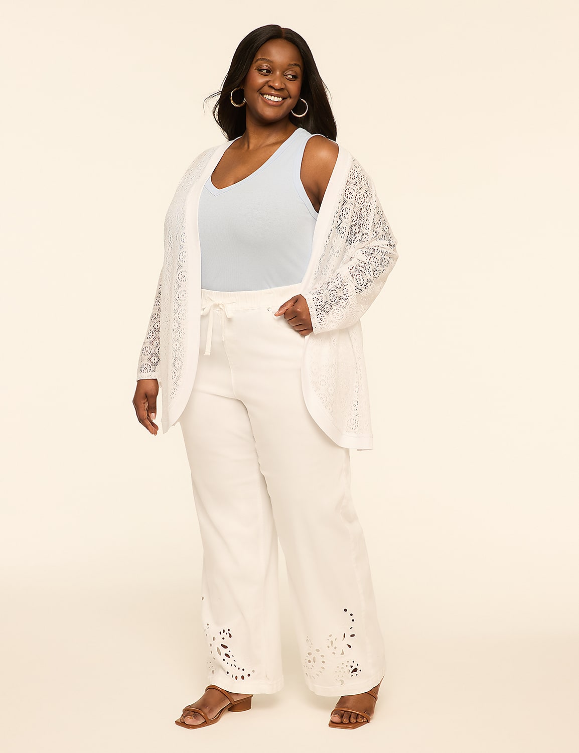 Crochet Knit Cardigan Product Image 3