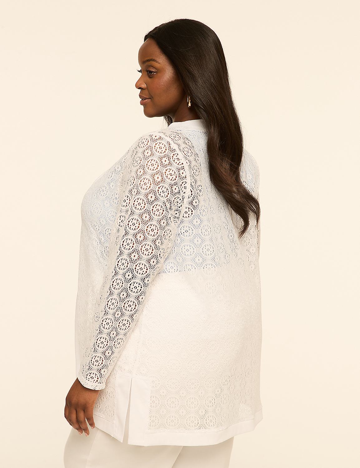 Crochet Knit Cardigan Product Image 2
