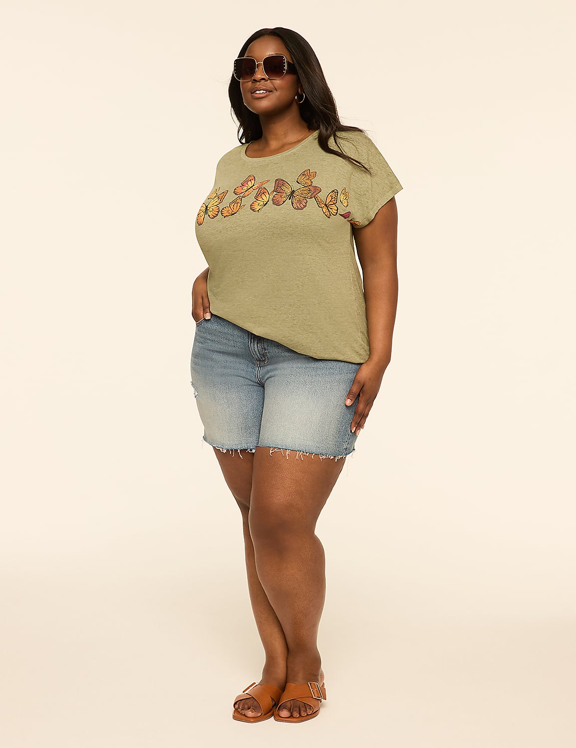 Rhinestone Butterflies Graphic Tee Product Image 3
