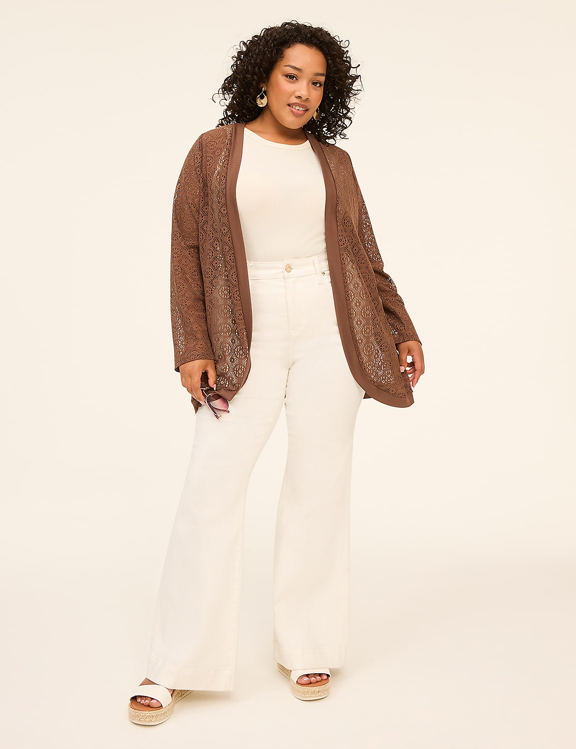 Crochet Knit Cardigan Product Image 3