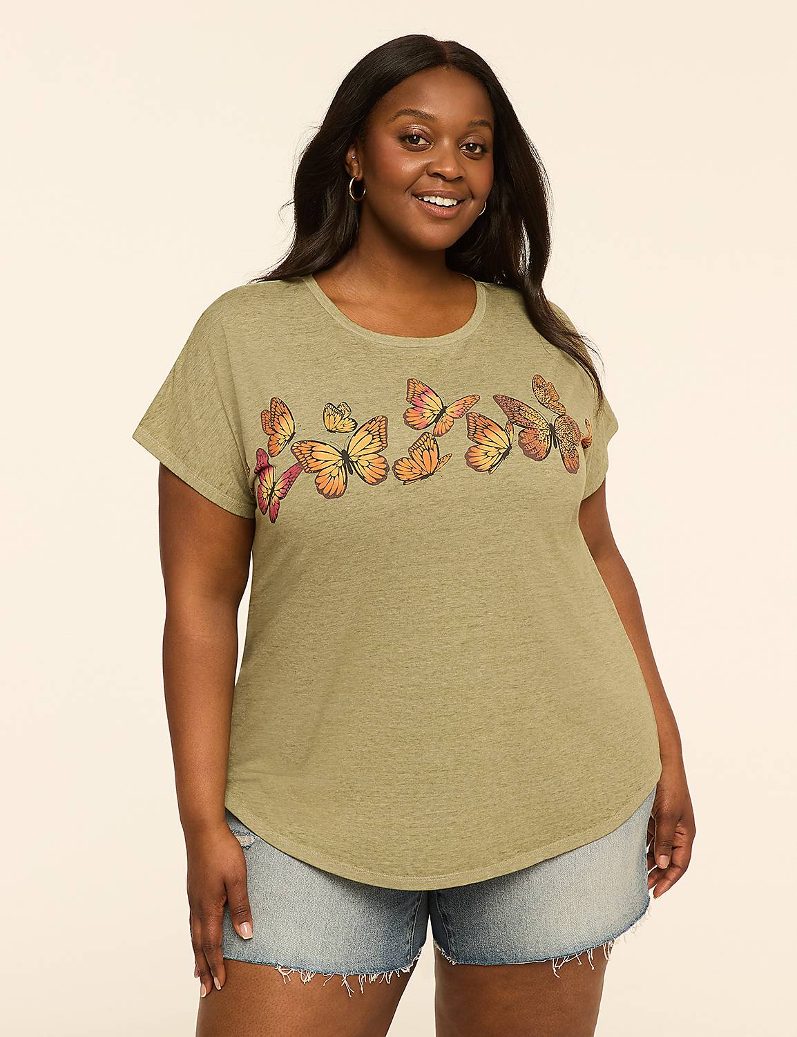 Rhinestone Butterflies Graphic Tee Product Image 1
