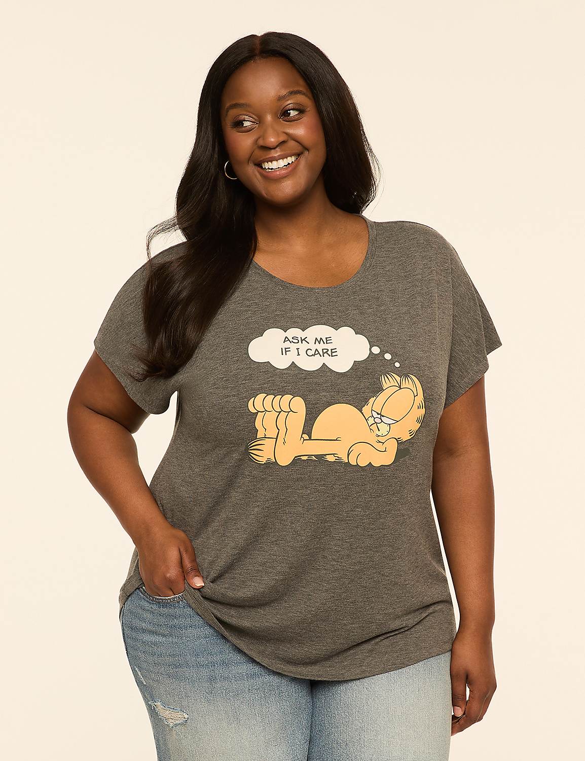 Ask Me If I Care Garfield Graphic Tee Product Image 1