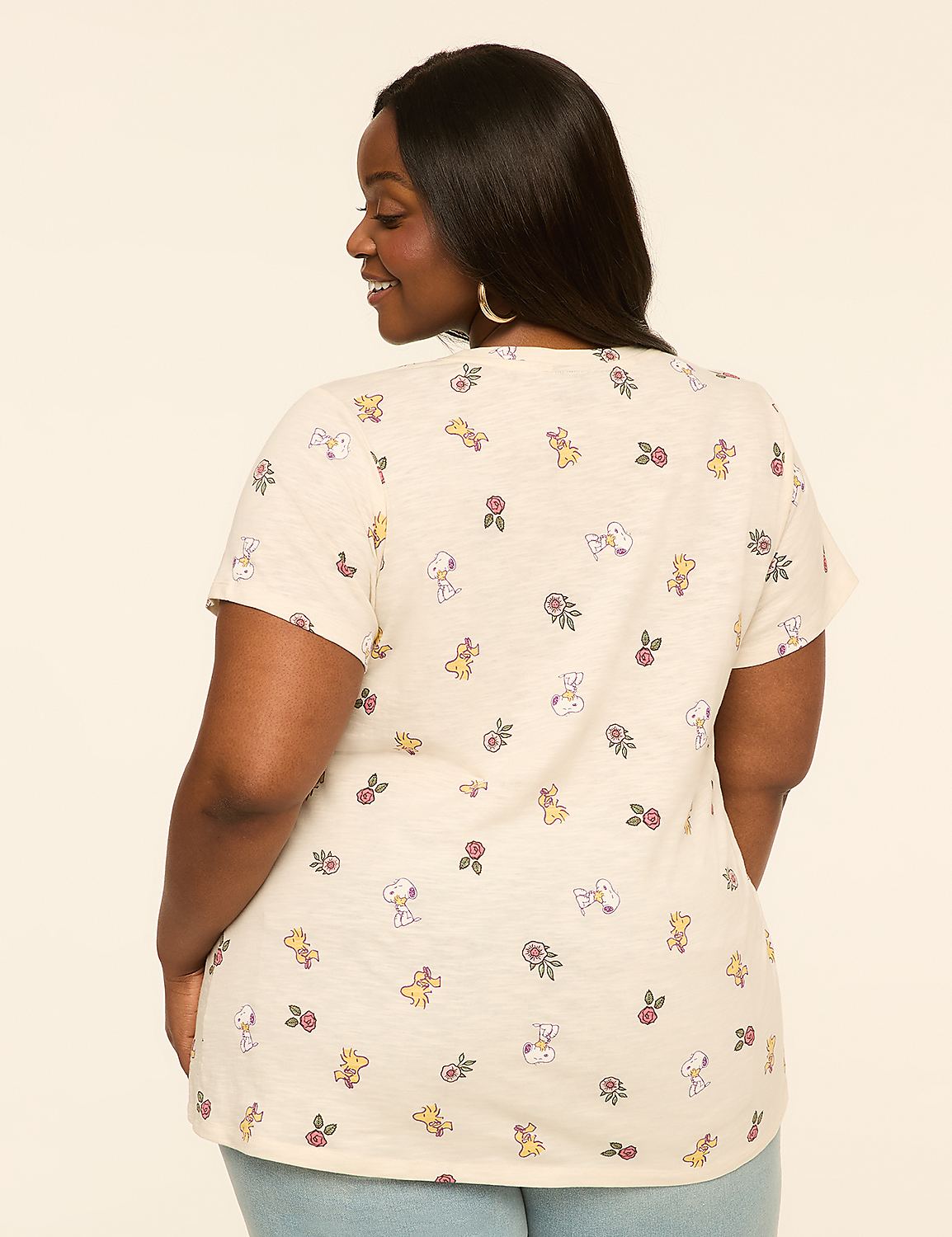 Snoopy & Friends Floral Graphic Tee Product Image 2